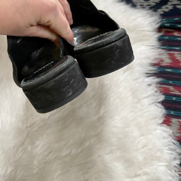 Eileen Fisher Bauer Mules Black Suede Slip On Pointed Closed Toe sz 6.5 - Picture 6 of 6